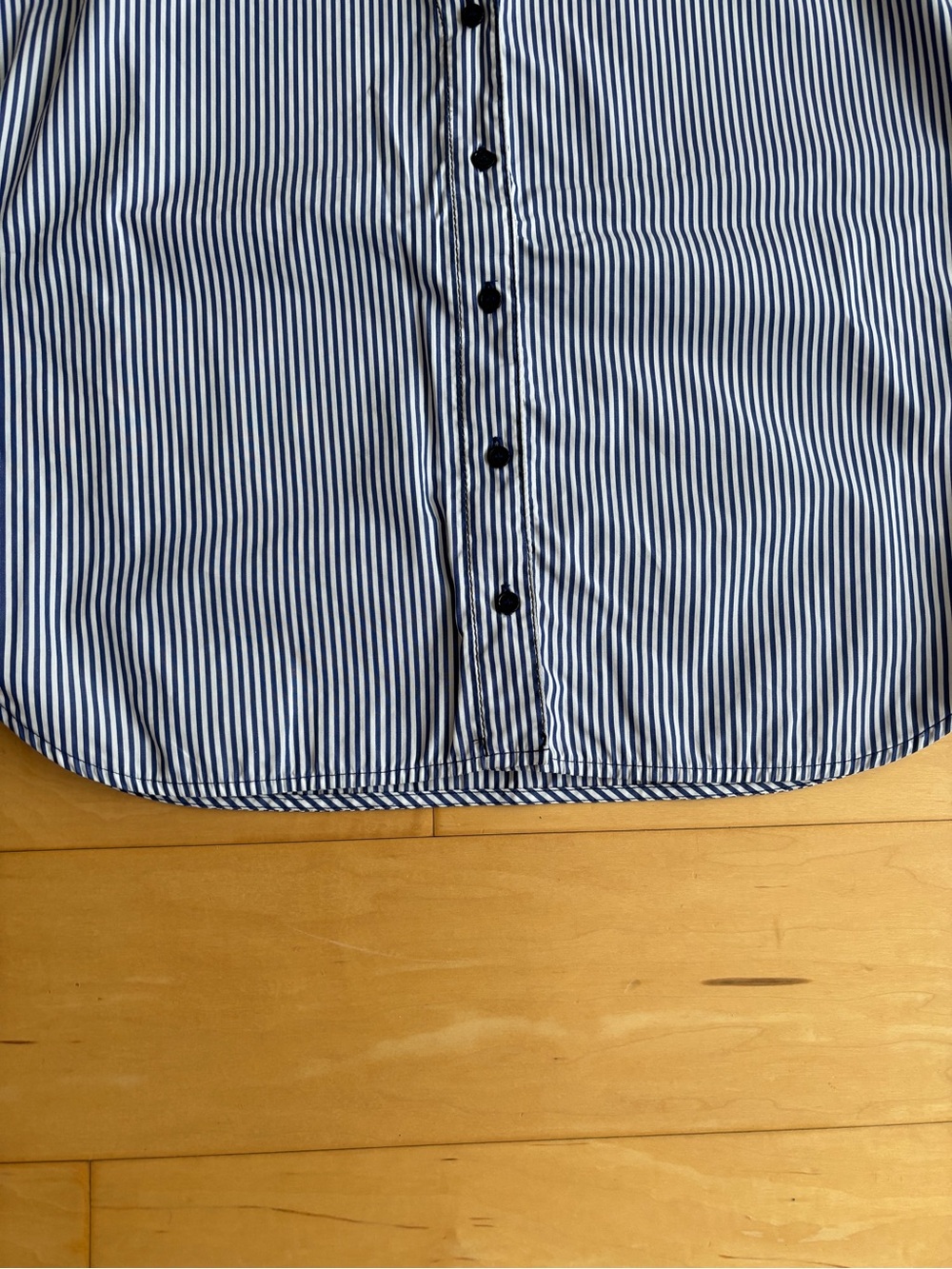 Sandro Jordan Pinstriped Cotton Poplin Button Down Shirt - Picture 12 of 16